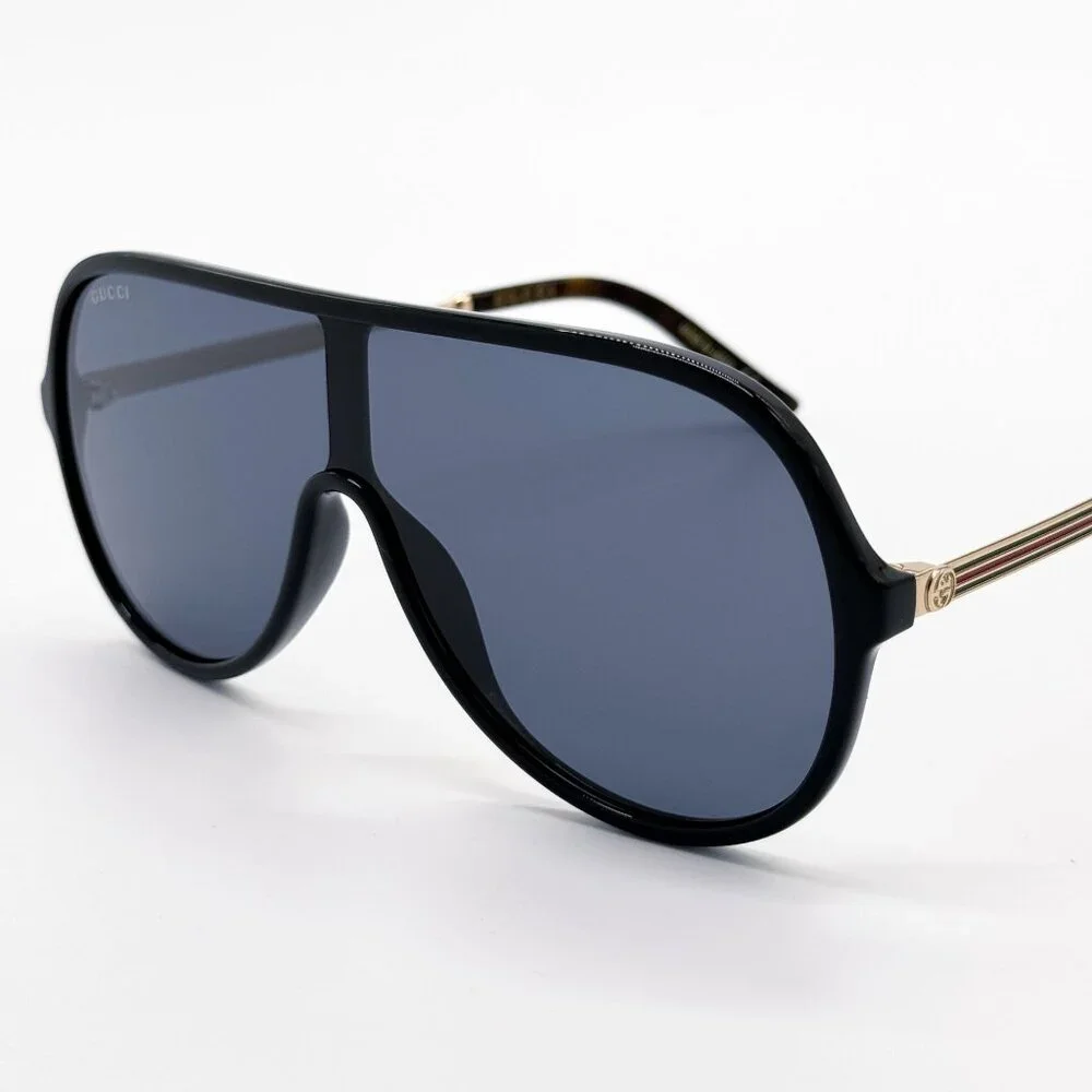NEW GUCCI GG0199S 001 SUNGLASSES MEN BLACK/GRAY EYEWEAR